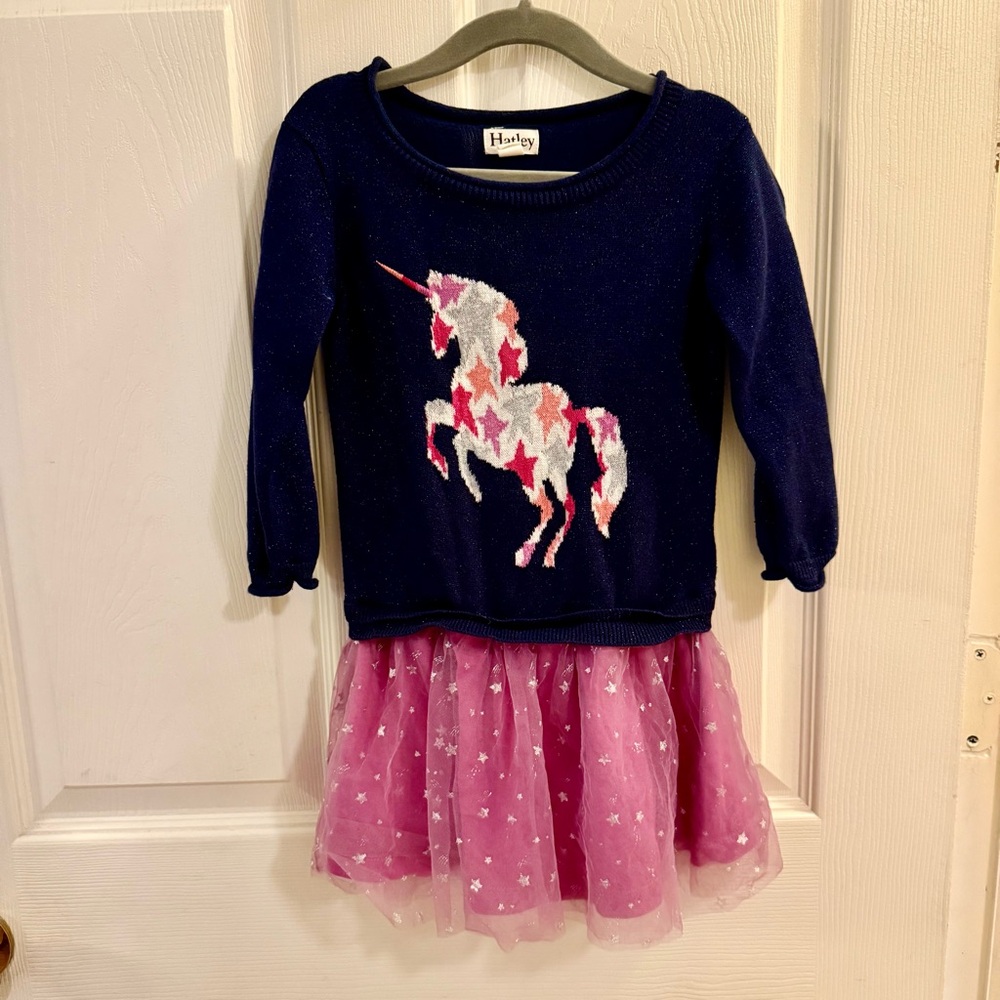 Adorable 4T Star Cluster Hatley Unicorn Dress!